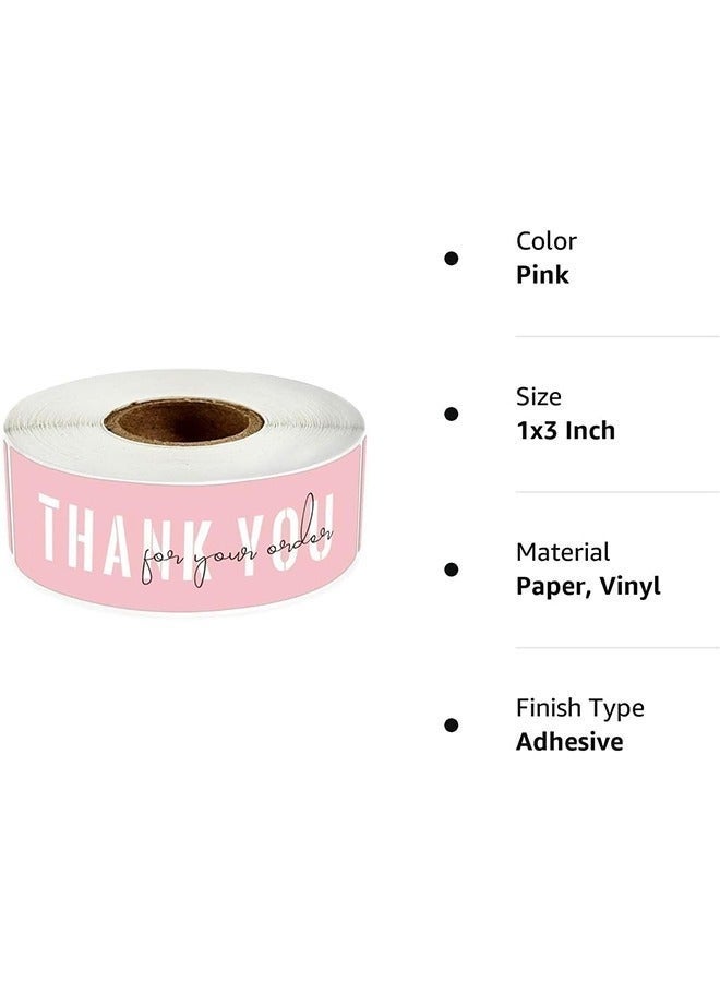 Thank You for Your Order Stickers, Pink Thank You Stickers Small Business, Eye-catching Design, Packaging for Small Business, Order, Decoration, Gifts, 2 Roll with 240 Labels (Pink) - Image 4